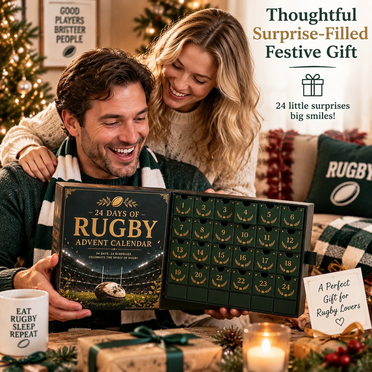 🎄🔥 Christmas Limited-Time 50% Off Sale- 🏉 Rugby Advent Calendar – 24 Unique Rugby