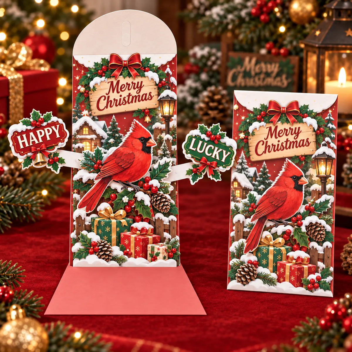 ⏰LAST DAY 50% OFF 🎄Handmade 3D Christmas Money Card – Pop-Up Holiday Card with Cash Envelope & Message Space 💌✍💵
