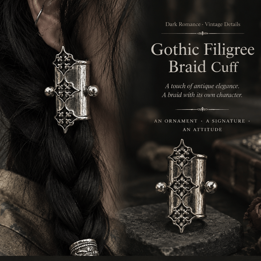 Gothic filigree braid cuff