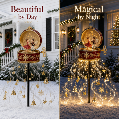 🎼✨ Enchanted Christmas Music Box Fountain Light 🎄🎶