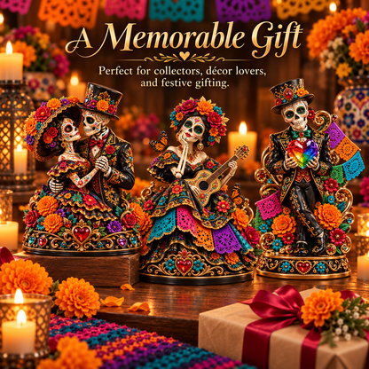 💞 Eternal Love Catrina Couple Figurine – Día de los Muertos Collectible Decor