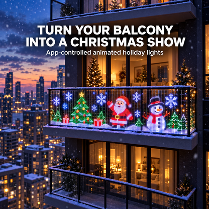 🔥LAST DAY 49% OFF -🎄 Smart RGB Pixel LED Curtain Lights | App-Controlled Dynamic Holiday Light Show for Outdoor Home Decoration