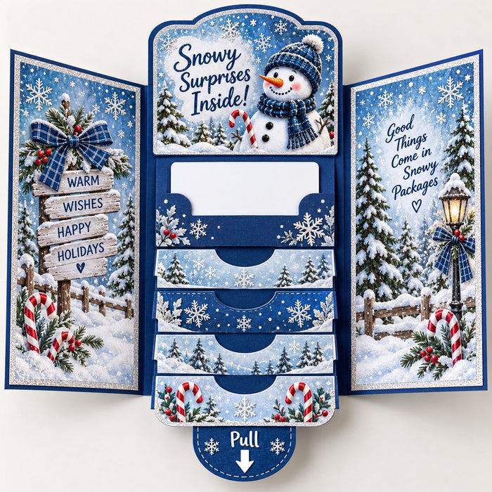 Snowman gift card booklet