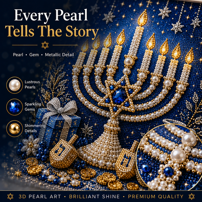 💙 DIY Hanukkah Pearl Art Kit | 8 Festive Designs🕎