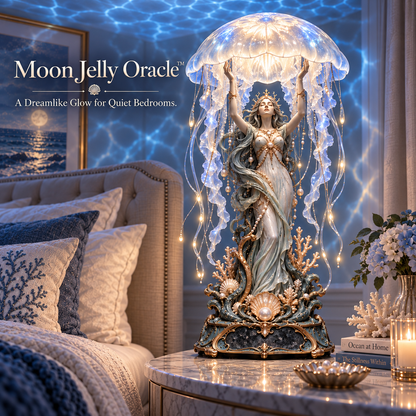 🌙 Moon Jelly Oracle — Luminous Ocean Priestess Lamp