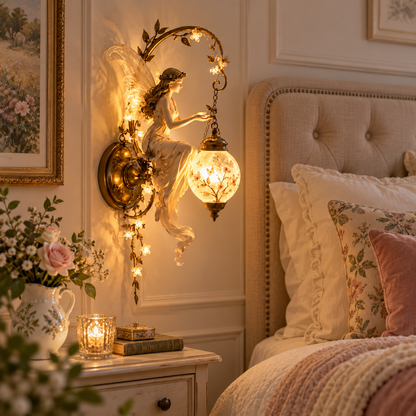 🧚✨ Enchanted Fairy Blossom Lantern Wall Light 🌸🏮