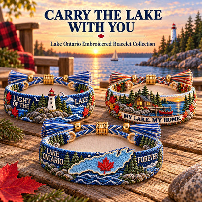 🌊 Lake Ontario Forever™ Embroidered Keepsake Bracelet 🍁