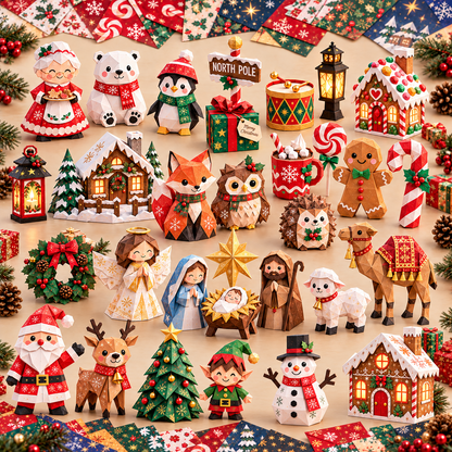 🧘Relaxing & Beginner-Friendly- 3D DIY Paper Christmas(💕Step-by-Step Guide Included)
