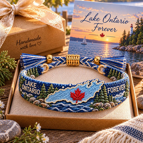 🌊 Lake Ontario Forever™ Embroidered Keepsake Bracelet 🍁