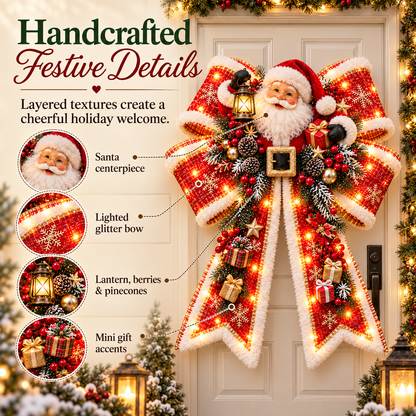 🎄 Christmas Sale 50% OFF! 🎀 Magic Bow Door Hangers – Oversized Light-Up Holiday Bows in 6 Festive Styles