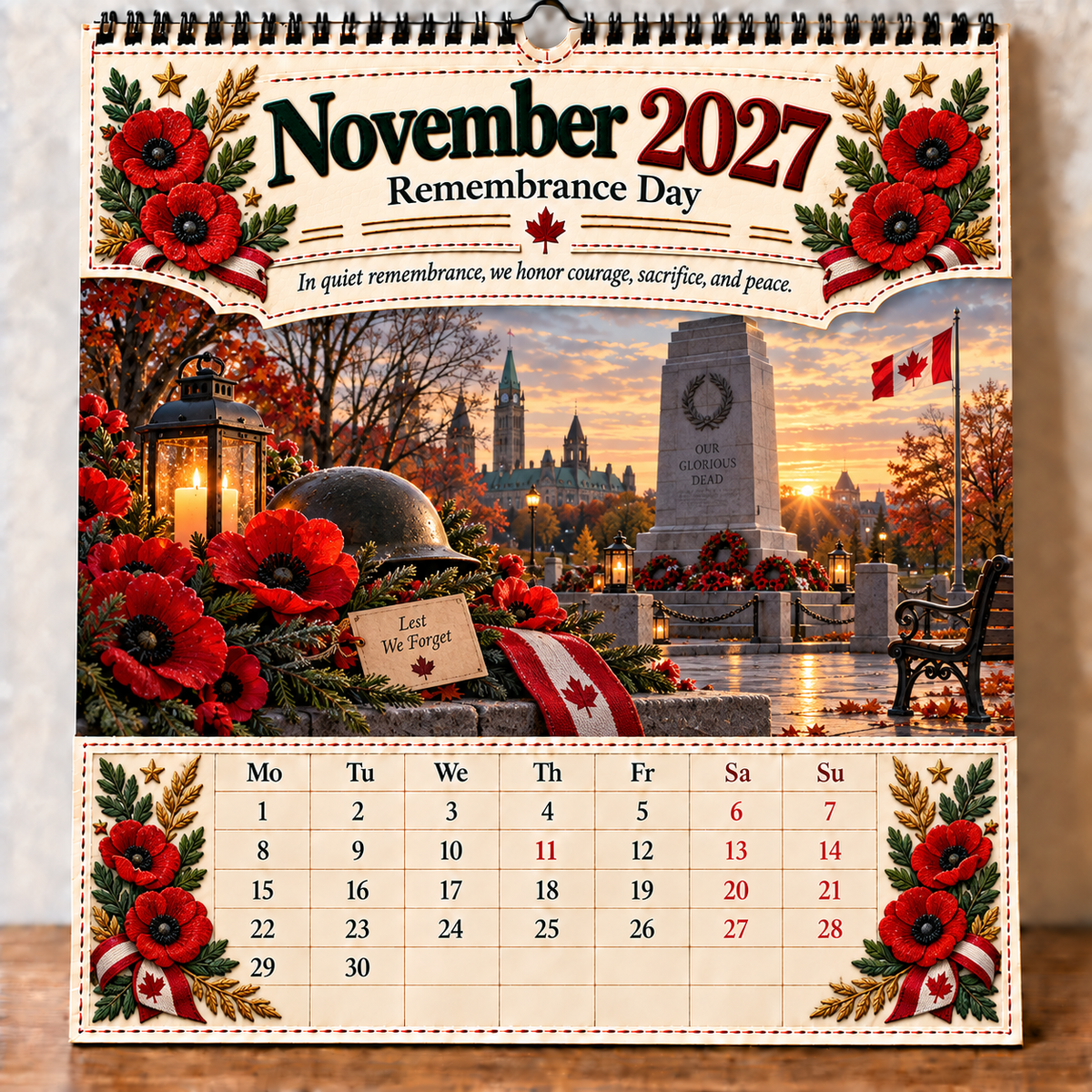 🇨🇦🍁 2027 Canada 160th Anniversary Wall Calendar 🍁🇨🇦