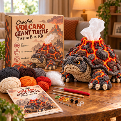 🔥Last Day 50% OFF- 🐉 DIY Crochet Tissue Box Kit | Funny Fantasy Home Decor 🧶