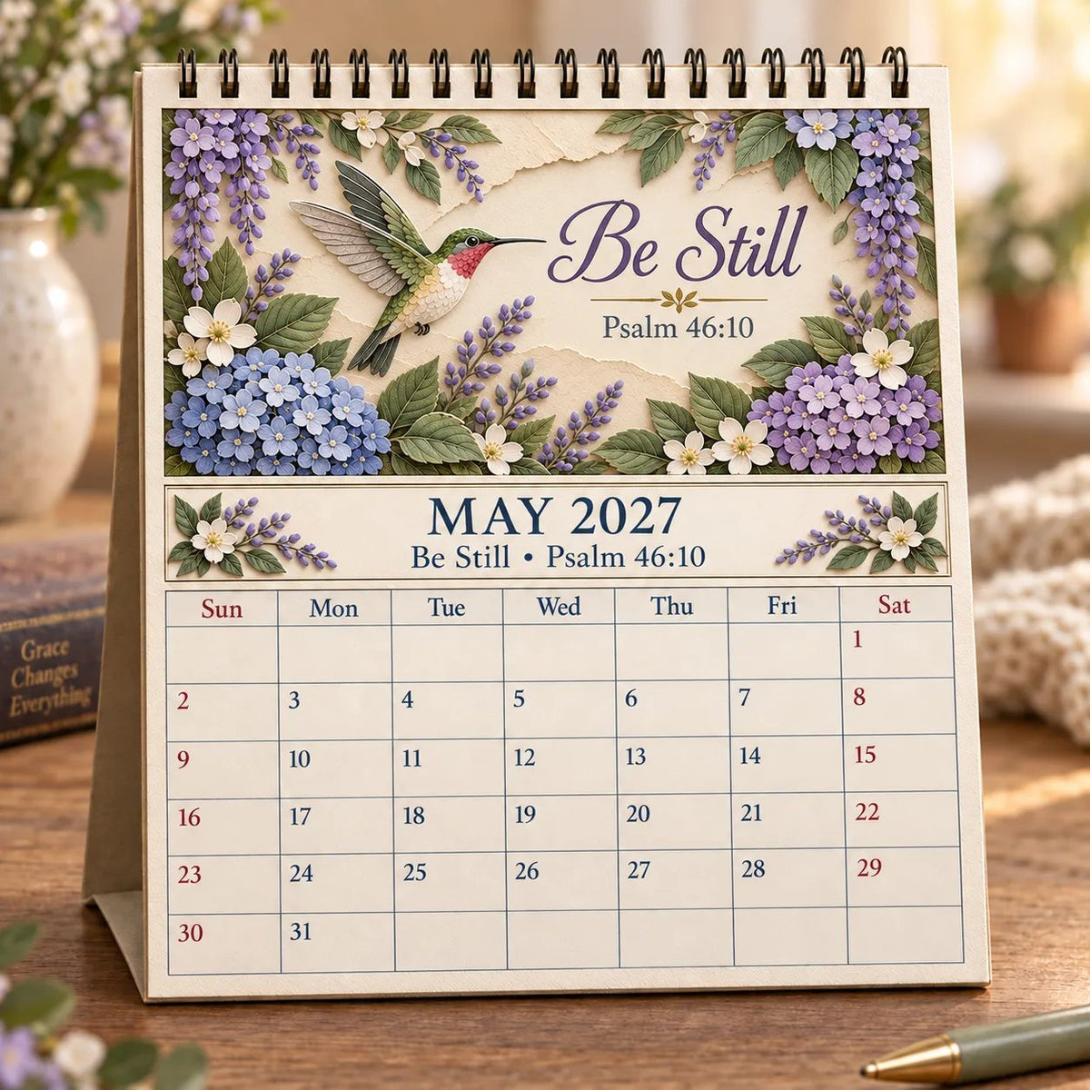 ✝️ Faith Through the Seasons™ 2027 Scripture Calendar | 12 Months of Hope, Nature & Grace