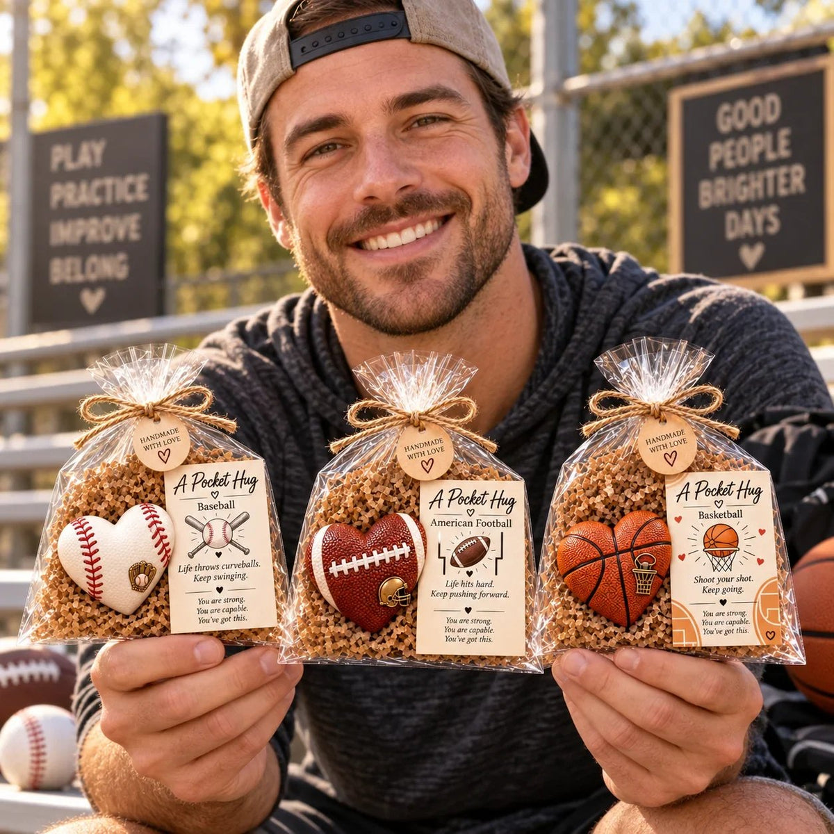 🔥Last Day 47% OFF- 🏆 Sports Pocket Hug | Inspirational Athlete Keepsake Gift