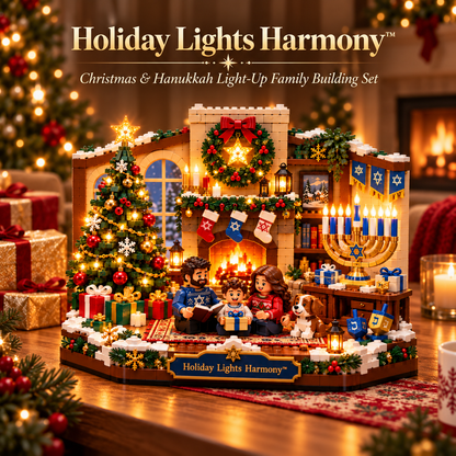 🕎✨ Last Day 50% OFF 🔥 Hanukkah Family Light Building Block Display Set