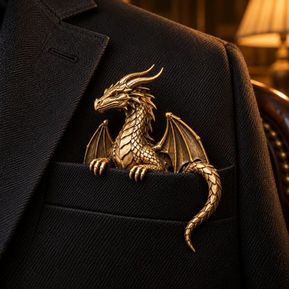 🐉 3D Dragon Pocket Guardian – Fantasy Jacket Accessory & Unique Gift