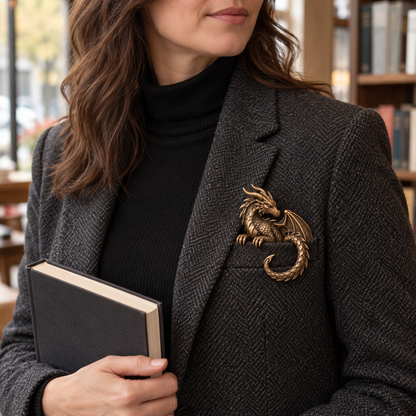 🐉 3D Dragon Pocket Guardian – Fantasy Jacket Accessory & Unique Gift