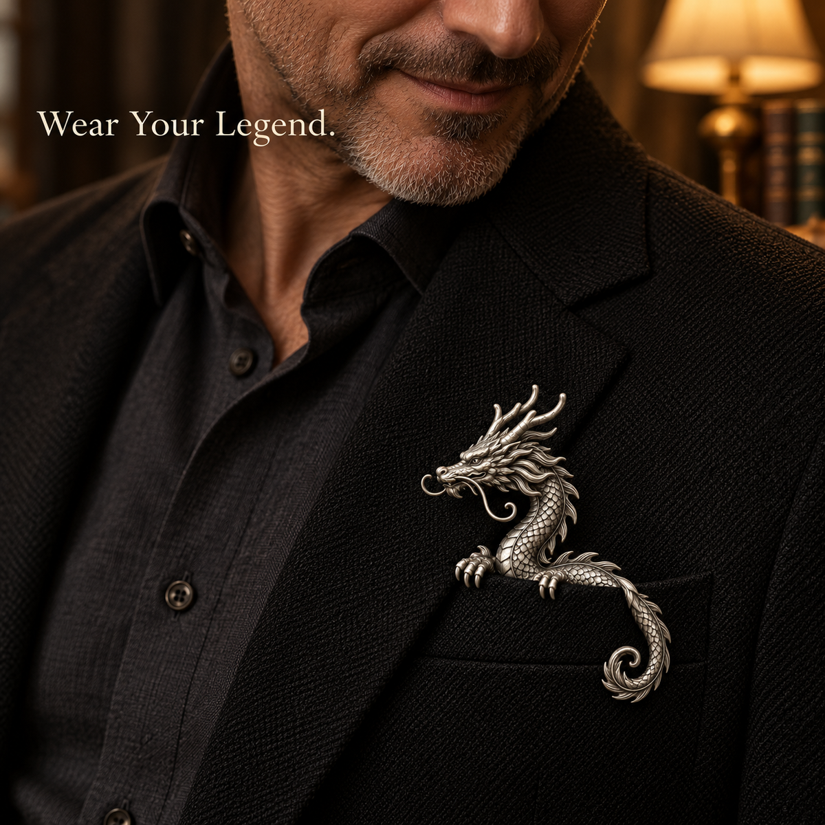 🐉 3D Dragon Pocket Guardian – Fantasy Jacket Accessory & Unique Gift