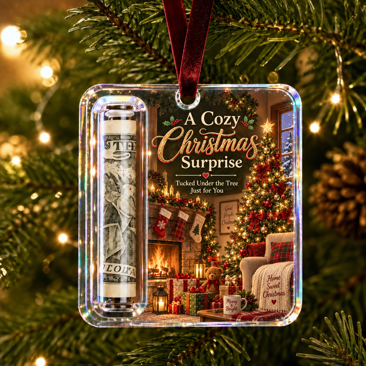 🎄💵 A Little Christmas Surprise™ Cash Gift Ornament Collection 🎁✨