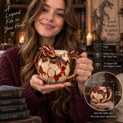 ⏰Limited Stock 50% OFF - 🐉🔥 Dragonbound Realms™ Sculpted Dragon Mug Collection ✨☕