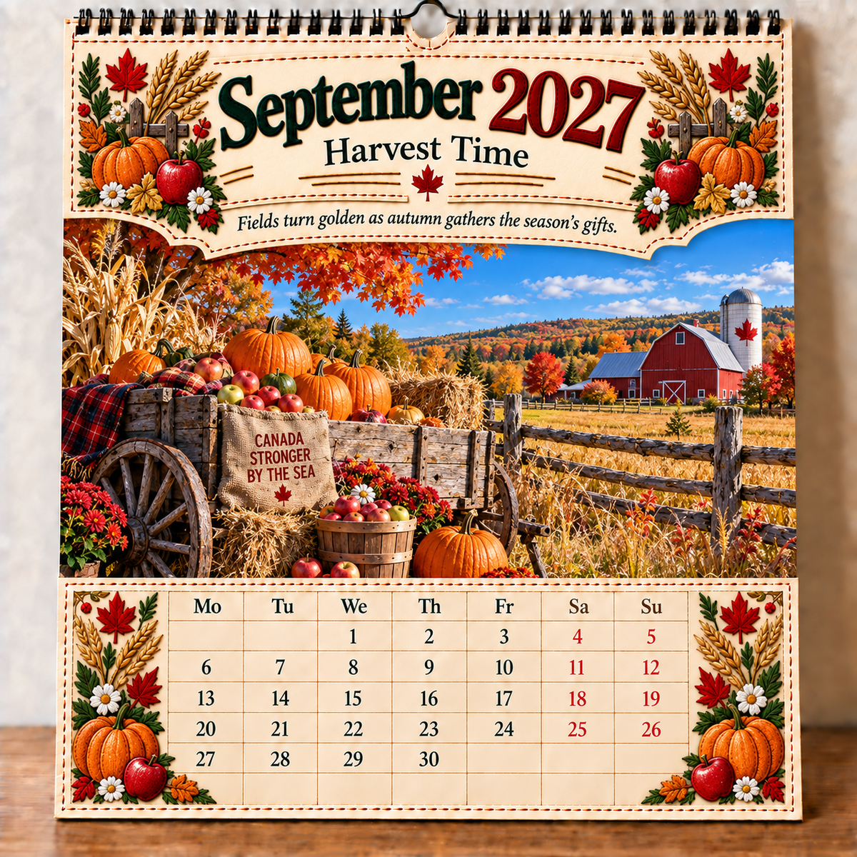 🇨🇦🍁 2027 Canada 160th Anniversary Wall Calendar 🍁🇨🇦