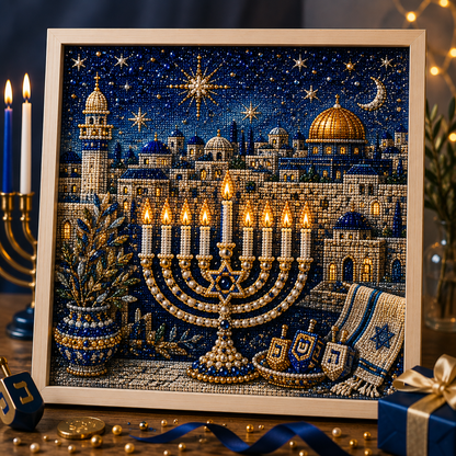 💙 DIY Hanukkah Pearl Art Kit | 8 Festive Designs🕎
