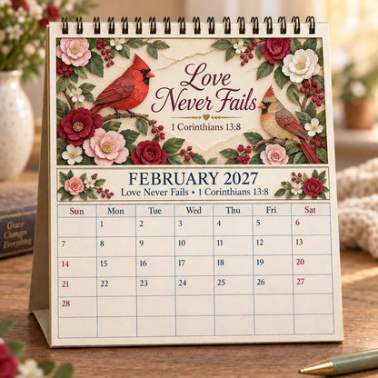 ✝️ Faith Through the Seasons™ 2027 Scripture Calendar | 12 Months of Hope, Nature & Grace