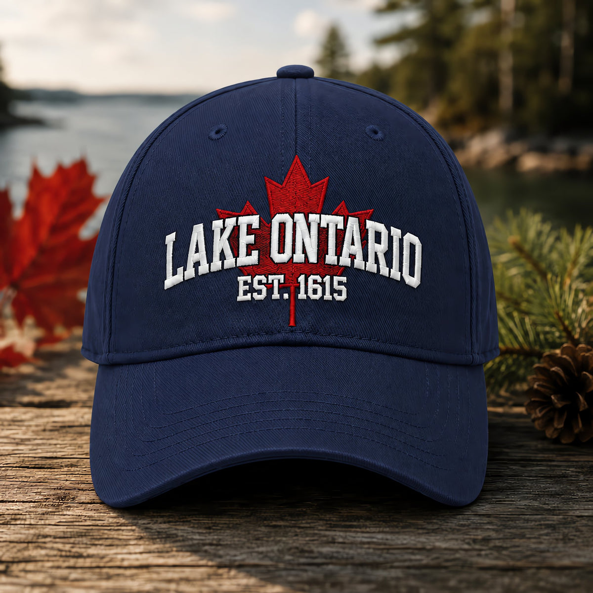🔥LAST DAY 50% OFF - 🍁Lake Ontario Forever – Heritage Embroidered Cap (🧢100% Cotton)