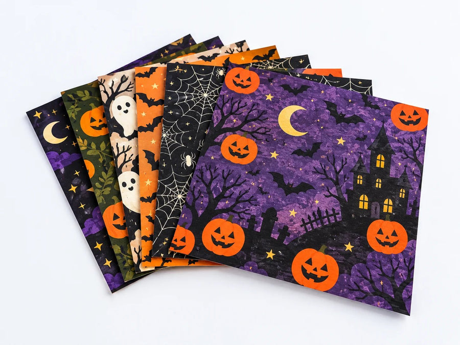 Finished Halloween paper craft figures
