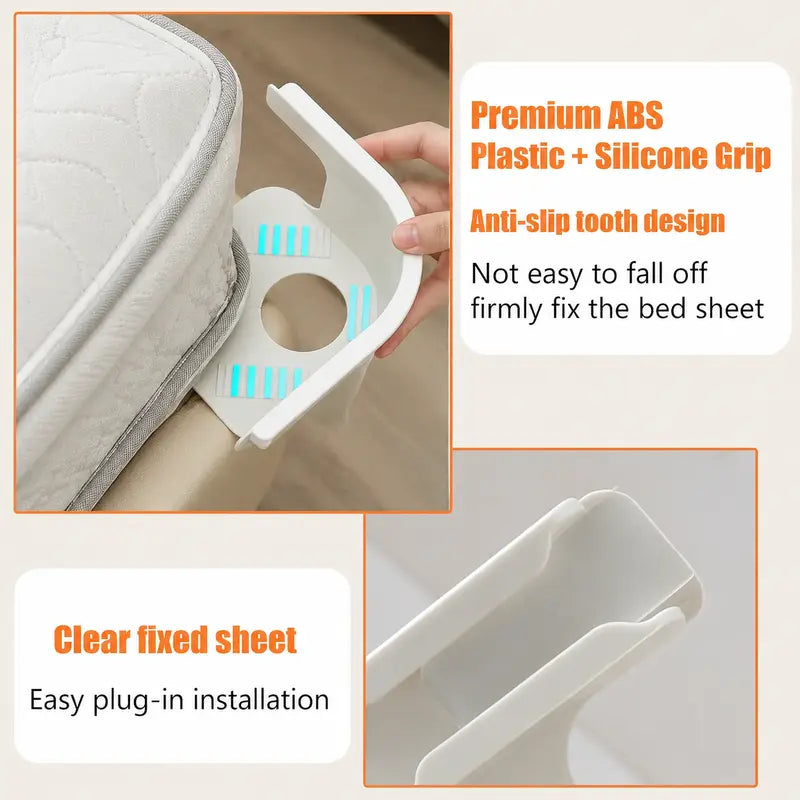 Durable bed sheet holder with non slip grip