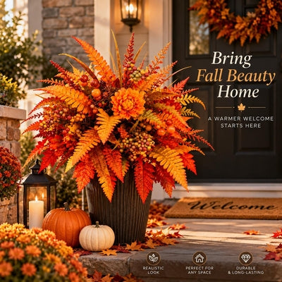 Autumn Harvest Floral front porch arrangement