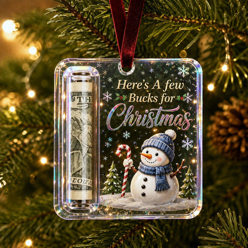 Snowman cash ornament