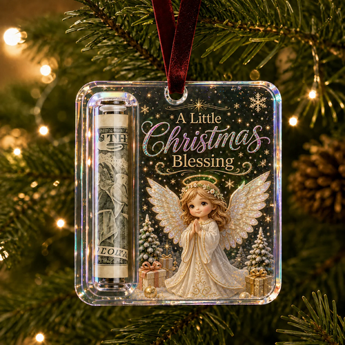 Angel cash ornament