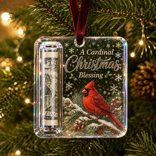 Cardinal cash ornament
