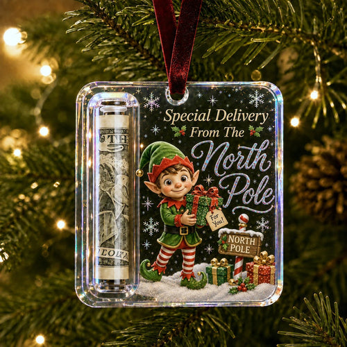 Elf cash ornament