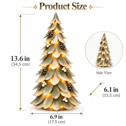 🎄 Winterleaf Glow™ Lighted Tabletop Christmas Tree with Warm LED & Timer