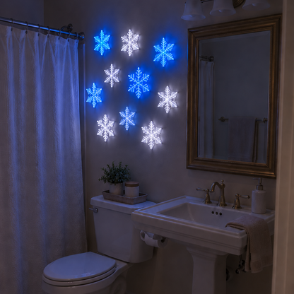 ❄️ Christmas Sale 49% OFF❄️ LED Snowflake Wall Light Set – Remote-Controlled Christmas Winter Decor