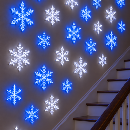 ❄️ Christmas Sale 49% OFF❄️ LED Snowflake Wall Light Set – Remote-Controlled Christmas Winter Decor