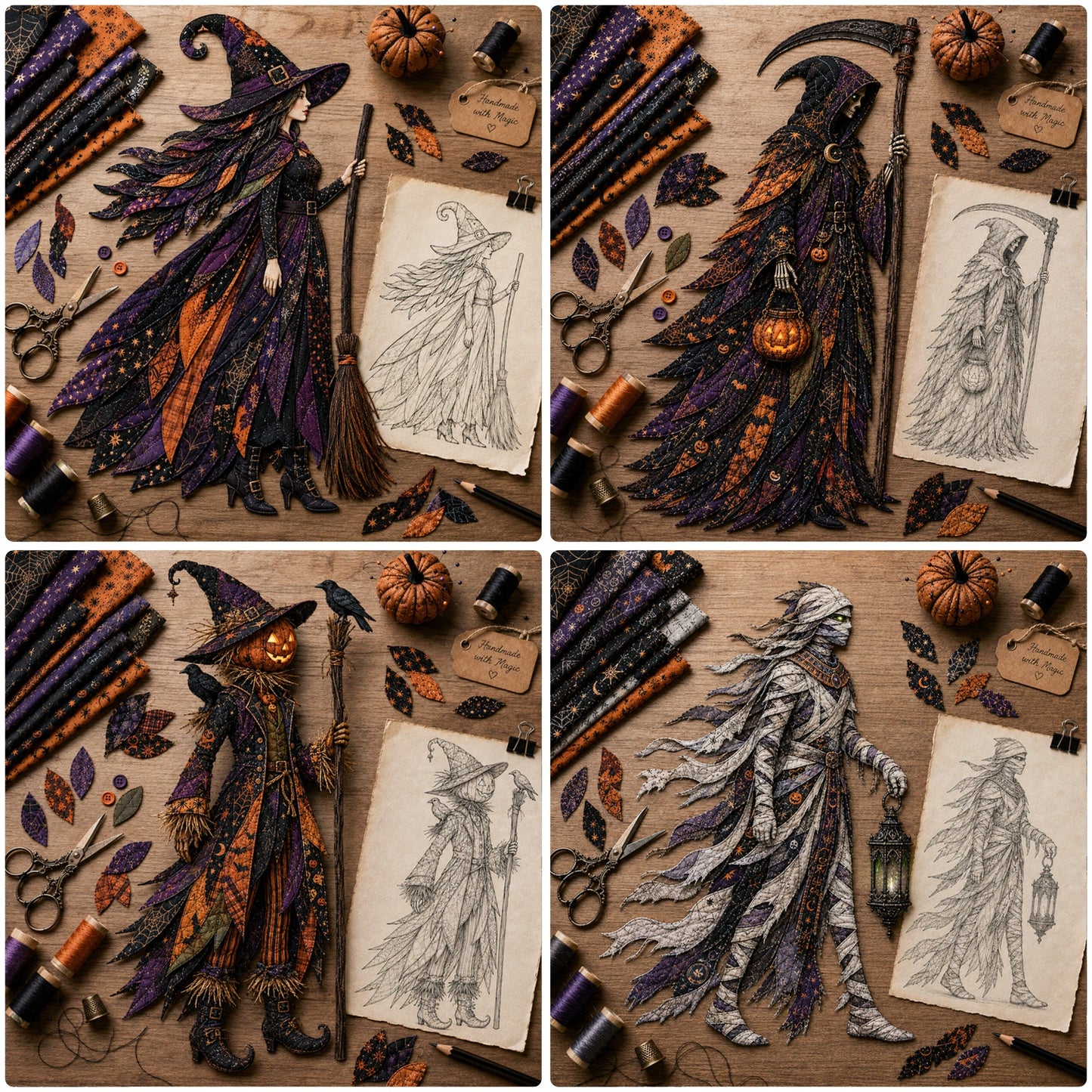 DIY Halloween Patchwork Character Kit