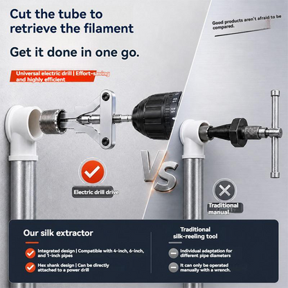 🛠️Broken Pipe Thread Extractor, Universal 1/2\" 3/4\" 1\" Pipe Nipple Remover